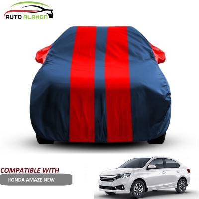 AUTO ALAXON Car Cover For Honda Amaze (With Mirror Pockets)(Blue, Red)