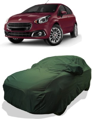 Coxtor Car Cover For Fiat Punto Split (With Mirror Pockets)(Green)