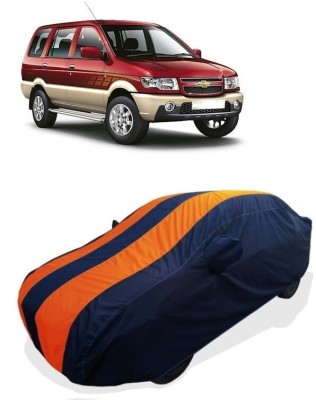 Coxtor Car Cover For Chevrolet Tavera Neo 3 Max 10 Seats BSIII (With Mirror Pockets)(Orange)