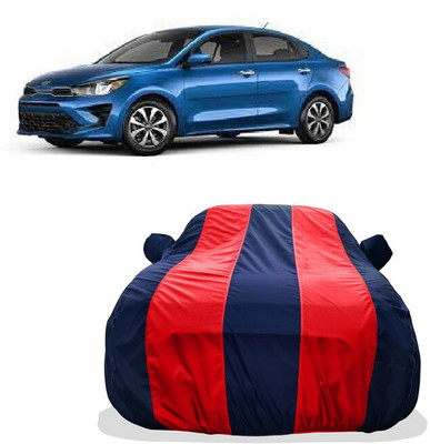 Tricway Car Cover For Kia Rio LX (With Mirror Pockets)(Red)