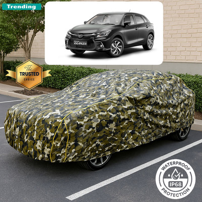 GOSHIV-car and bike accessories Car Cover For Toyota Glanza G (With Mirror Pockets)(Yellow, Black)