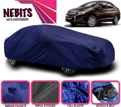 NEBITS Car Cover For Honda City ZX (With Mirror Pockets)(Blue)