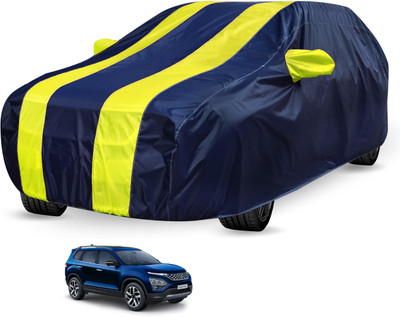 Auto Hub Car Cover For Tata Safari (With Mirror Pockets)(Blue, Yellow, For 2021 Models)