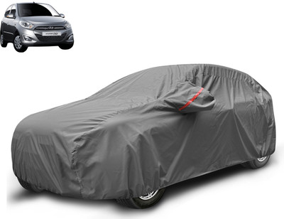 MOCKHE Car Cover For Hyundai i10 (With Mirror Pockets)(Grey)