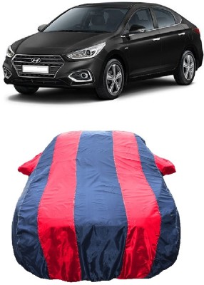 Wegather Car Cover For Hyundai Verna 1.6 CRDi SX (With Mirror Pockets)(Red)