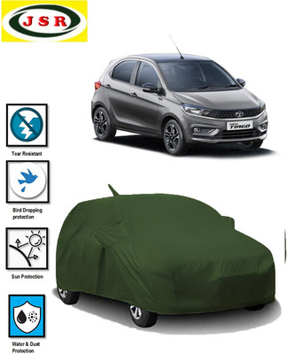 J S R Car Cover For Tata Tiago (With Mirror Pockets)(Green)