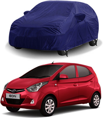 RB MOTO Car Cover For Hyundai Eon (With Mirror Pockets)(Blue)