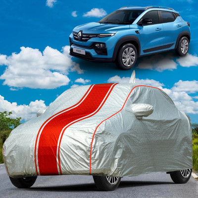 DRIPEX Car Cover For Renault Kiger (With Mirror Pockets)(Silver, Red)