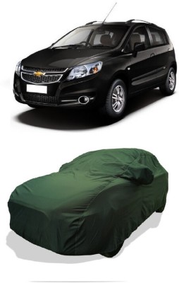 Coxtor Car Cover For Chevrolet Sail Hatchback 1.3 TCDi LS (With Mirror Pockets)(Green)