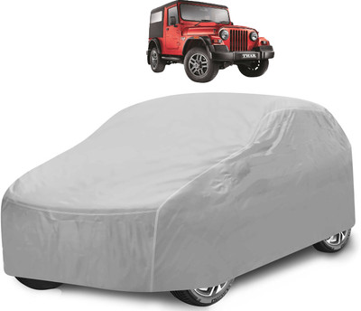 Caronix Car Cover For Mahindra Thar (With Mirror Pockets)(Silver)