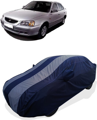 Coxtor Car Cover For Hyundai Accent Viva GLX (With Mirror Pockets)(Grey)