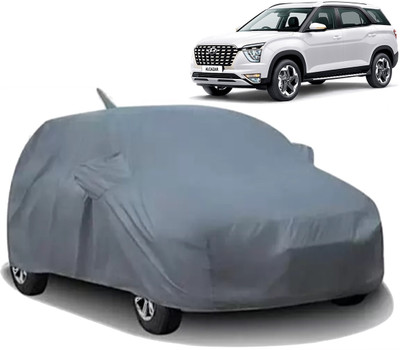 AXLOZ Car Cover For Hyundai Alcazar (With Mirror Pockets)(Grey)
