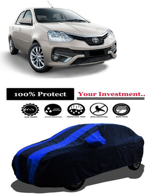 Amexride Car Cover For Toyota Platinum Etios 1.5 G Petrol (With Mirror Pockets)(Multicolor)
