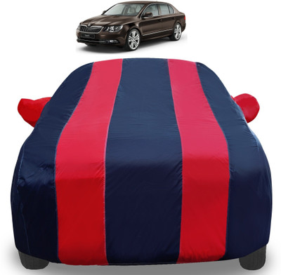 Amanzo Car Cover For Skoda Superb (With Mirror Pockets)(Red)