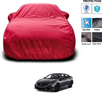 PAGORA Car Cover For Honda Civic (With Mirror Pockets)(Maroon)