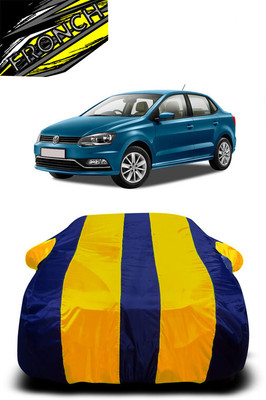 FRONCH Car Cover For Fiat Ameo GT 1.5 TDI Diesel (With Mirror Pockets)(Yellow, Blue)