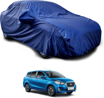 GOSHIV-car and bike accessories Car Cover For Datsun Go Plus T Option CVT Petrol (With Mirror Pockets)(Blue)