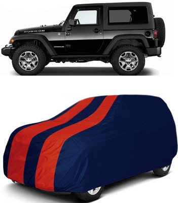 MoTRoX Car Cover For Mahindra Thar (Without Mirror Pockets)(Red, Blue)