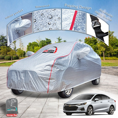 AUTOCOZEN Car Cover For Chevrolet Cruze (With Mirror Pockets)(Silver)