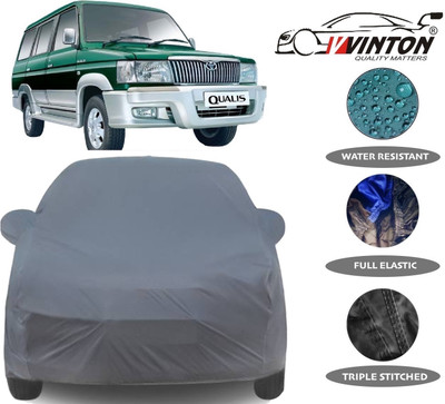 V VINTON Car Cover For Toyota Qualis (With Mirror Pockets)(Grey)