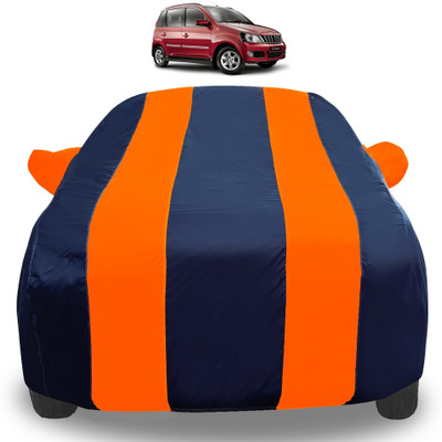 Auto Hub Car Cover For Mahindra Quanto (With Mirror Pockets)(Orange)