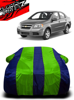 J S R Car Cover For Chevrolet Aveo Uva (With Mirror Pockets)(Green, Blue)