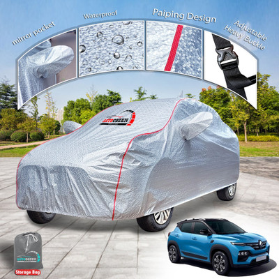 AUTOCOZEN Car Cover For Renault Kiger (With Mirror Pockets)(Silver)