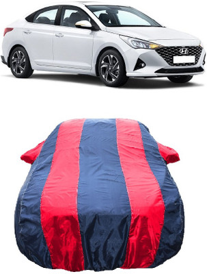 Wegather Car Cover For Hyundai Verna 1.5 CRDI Diesel (With Mirror Pockets)(Red)