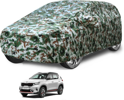 MOCKHE Car Cover For Kia Sonet (With Mirror Pockets)(Multicolor)