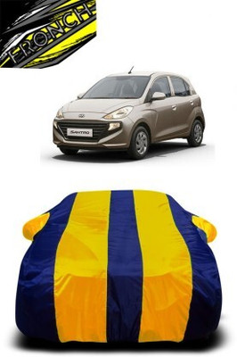 FRONCH Car Cover For Hyundai Santro 1.0i (With Mirror Pockets)(Yellow, Blue)