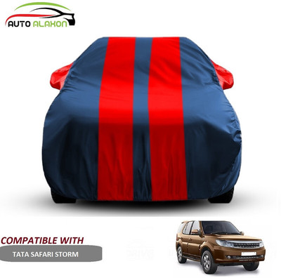 AUTO ALAXON Car Cover For Tata Safari Storme (With Mirror Pockets)(Blue, Red)