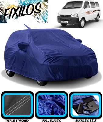 FIXILOS Car Cover For Maruti Suzuki Eeco (With Mirror Pockets)(Blue)