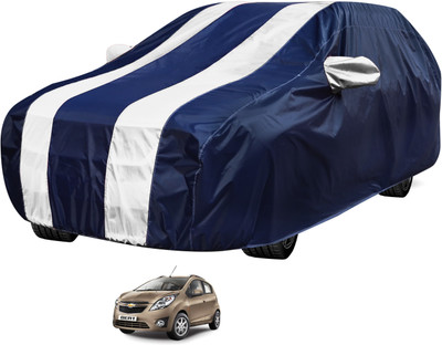 Auto Hub Car Cover For Chevrolet Beat (Without Mirror Pockets)(Black, White)