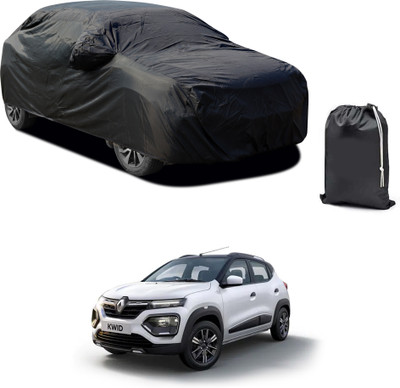 CODOKI Car Cover For Renault Kwid (With Mirror Pockets)(Black)