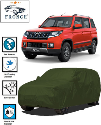 FRONCH Car Cover For Mahindra TUV300 (With Mirror Pockets)(Green)