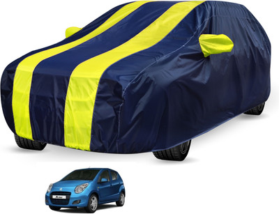 Auto Hub Car Cover For Maruti Suzuki A-Star (Without Mirror Pockets)(Black, Yellow)