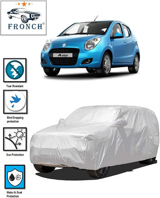 FRONCH Car Cover For Maruti Suzuki A-Star (With Mirror Pockets)(Silver)