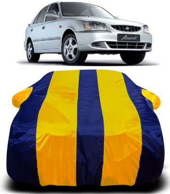 Swarish Car Cover For Hyundai Accent (With Mirror Pockets)(Multicolor)