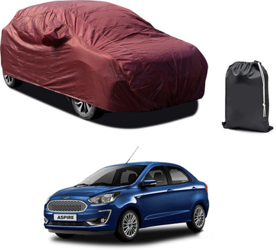 PAGORA Car Cover For Ford Figo Aspire (With Mirror Pockets)(Maroon)