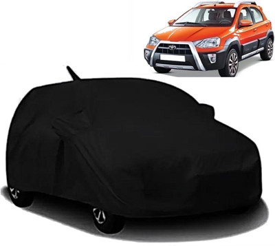 AXLOZ Car Cover For Toyota Etios Cross (With Mirror Pockets)(Black)