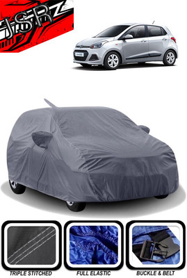 J S R Car Cover For Hyundai Grand i10 (With Mirror Pockets)(Grey)