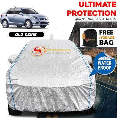 AUTOMOZEXO Car Cover For Maruti Swift Dzire (With Mirror Pockets)(Silver)