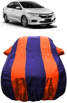 Wegather Car Cover For Honda City i-Vtec (With Mirror Pockets)(Orange)