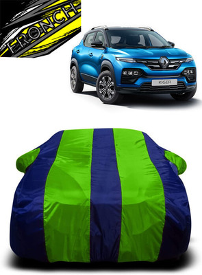 FRONCH Car Cover For Renault Kiger (With Mirror Pockets)(Green, Blue)