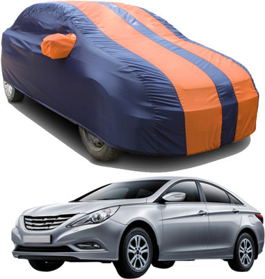 SS FOR YOUR SMART NEEDS Car Cover For Hyundai Sonata Embera (With Mirror Pockets)(Orange, Blue)