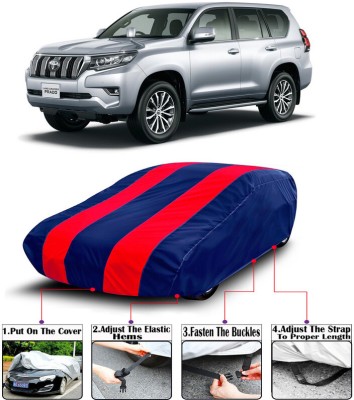 AutoTiger Car Cover For Toyota Land Cruiser Prado (With Mirror Pockets)(Red, Blue)