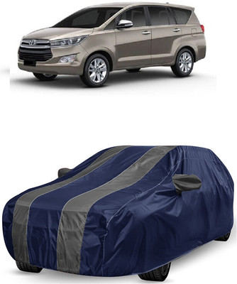 ANTOFY Car Cover For Toyota Innova Crysta 2.8 GX AT 8S (With Mirror Pockets)(Grey, Blue)