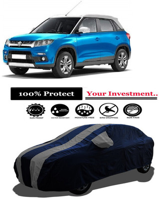 Amexride Car Cover For Maruti Suzuki Vitara Brezza ZDi Plus Dual Tone Diesel (With Mirror Pockets)(Grey)