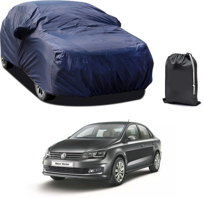 PAGORA Car Cover For Volkswagen Vento (With Mirror Pockets)(Blue)
