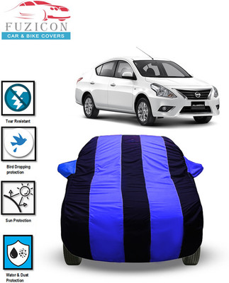 FUZICON Car Cover For Nissan Almera 1.8 SVE (With Mirror Pockets)(Blue)